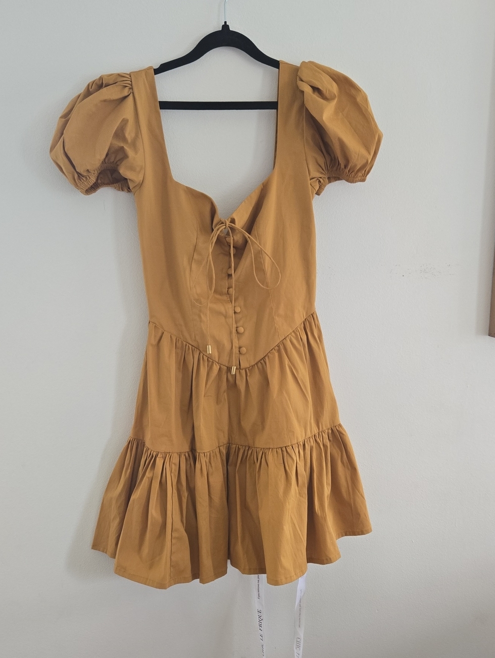 NWT Chic Le Frique Mustard Yellow Bodice Mini Dress